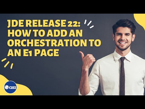 How To Add an Orchestration to an E1 Page