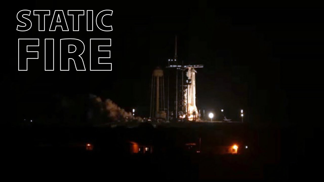 Watch as SpaceX test fires a Falcon 9 rocket for space station mission ...