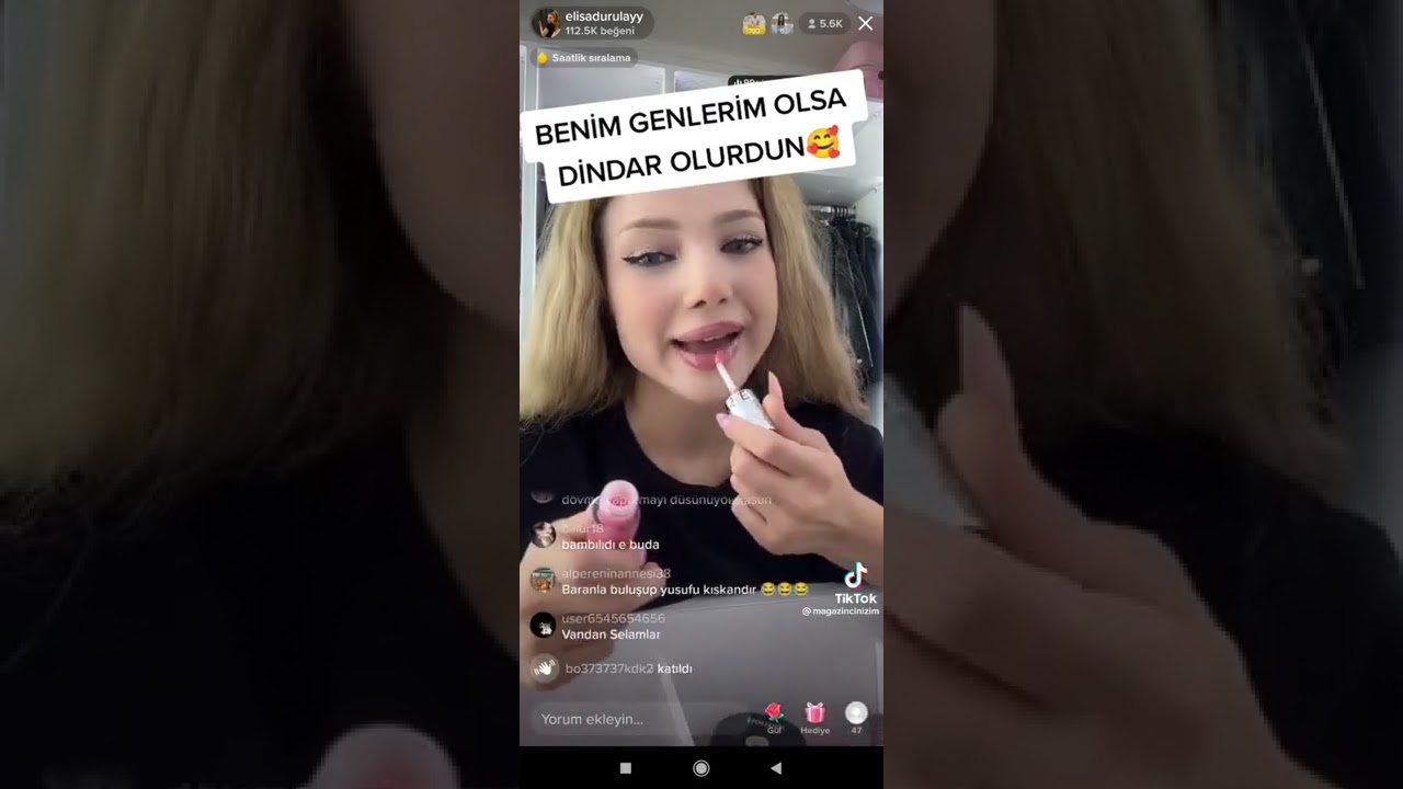 Elisanın annesiyle canlı yayını EĞER bana çekseydin dindar olurdun!! #tiktok #aile