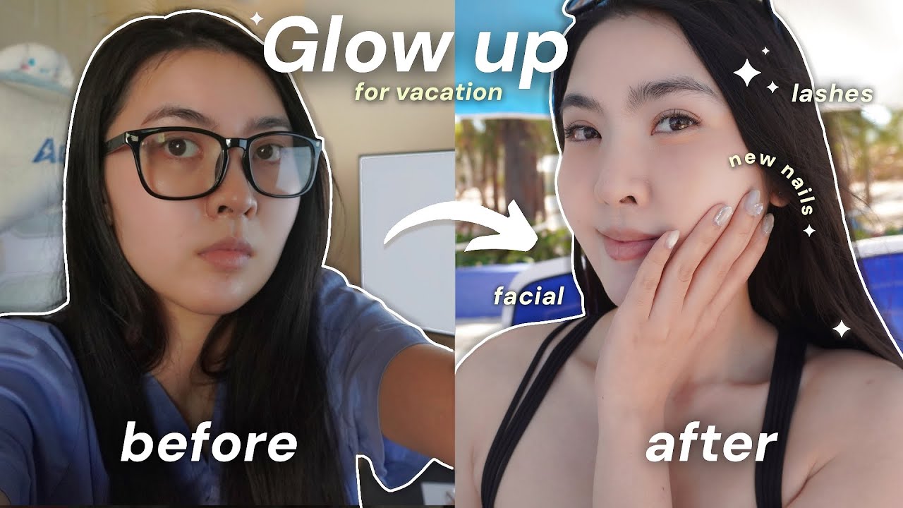 glow up transformation in LA for vacay (lashes, facial, nails)