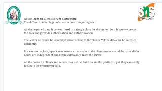 Client Server Computing|Lecture Series 2|Ms.R.Vani|Assistant Professor|CS|DrSNSRCAS