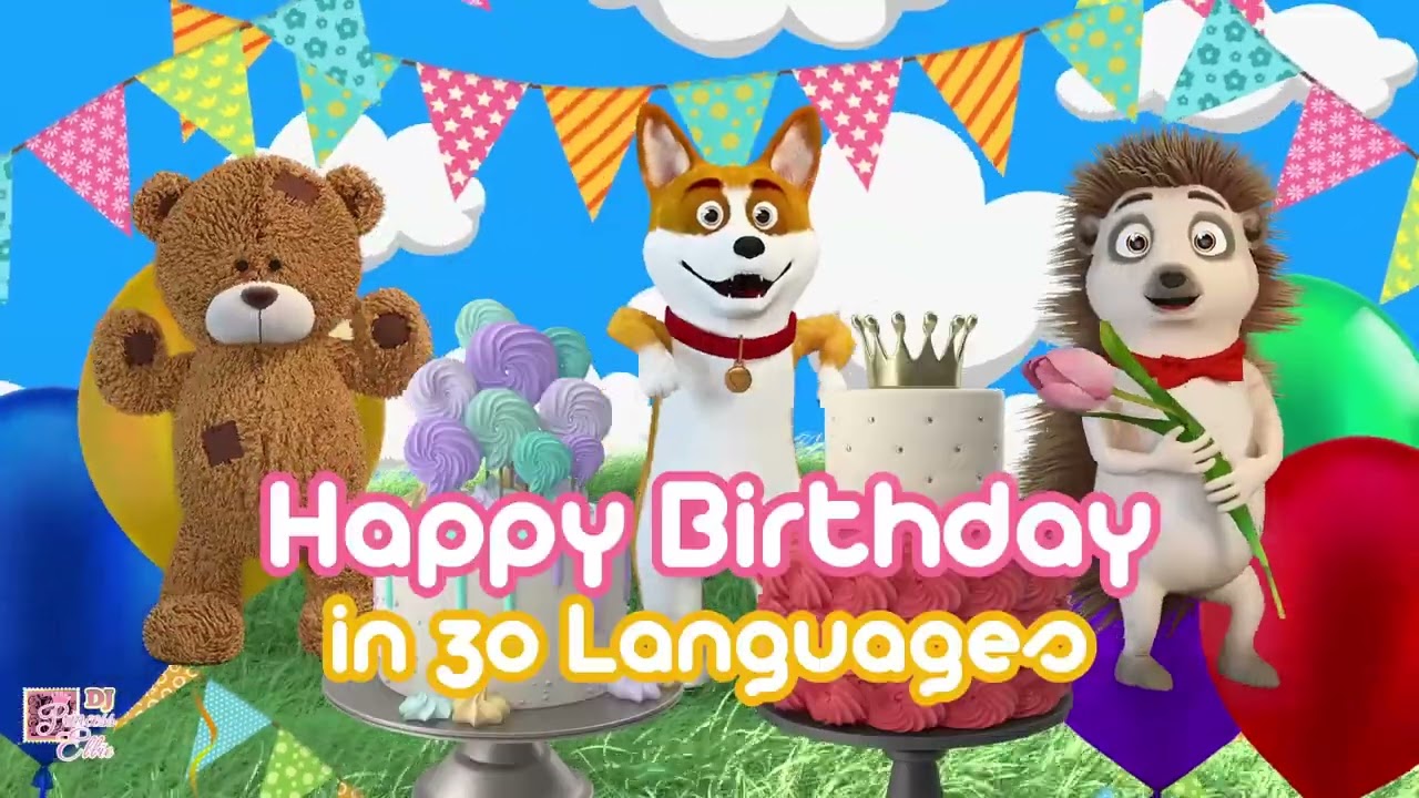 🔴 Happy Birthday Song in 30 Languages | Polyglot | Multilingual
