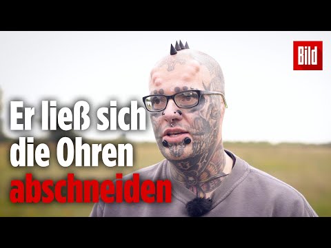 Video: Tattoo Fan Schnitt Nase Und Ohren Ab, Um Einem Skelett Zu ähneln