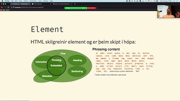 Vefforritun 1, 2021: Fyrirlestur 2.1: HTML element