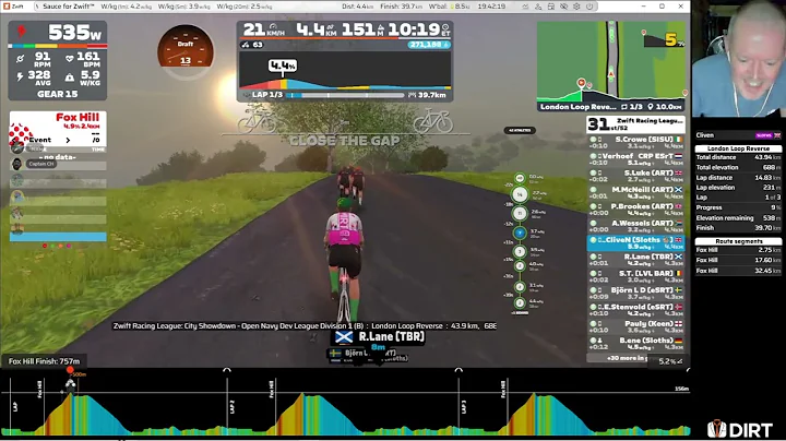 Zwift: ZRL 25/26 Rd2 Race 3: Navy (Dev B) - Scratch (London Loop Rev) - DIRTy Sloths