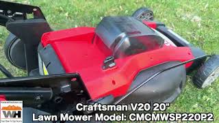Thoughts After Two Mowings With The Craftsman V20 20" Lawn Mower Model: CMCMWSP220P2