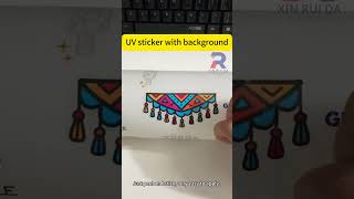 UV DTF sticker curtain pattern with background has nice details.