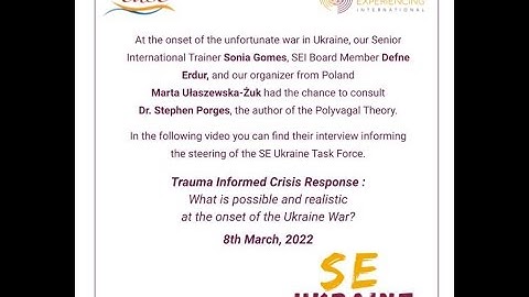 Dr. Stephen Porges, the author of the Polyvagal Theory - Interview with SE Ukraine Task Force