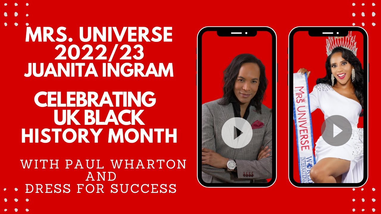 Celebrating UK Black History Month with Mrs. Universe 2022 Juanita Ingram and Paul Wharton