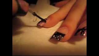 Crushed Shell Abstract Acrylic Nails