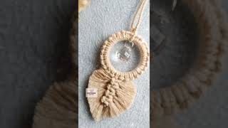 DIY Macrame Suncatcher | Macrame Car charm | #suncatchers #shorts #ytshorts   #charm #carhanging