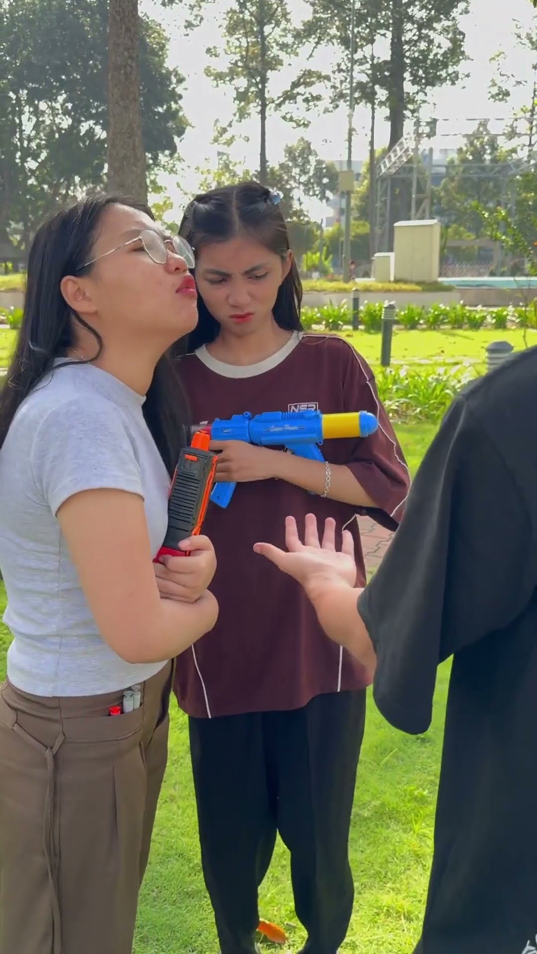 SH - Bad boy vs nerf gun and hypnotic spiral #shorts