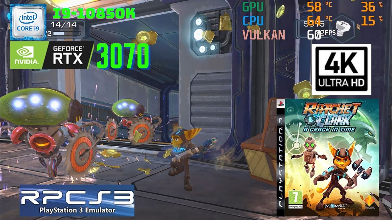 Ratchet & Clank A Crack In Time 4K60 RPCS3 Settings Shown YouTube