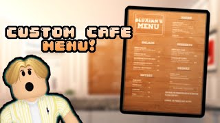 HOW TO MAKE YOUR OWN MENU | Bloxburg | ROBLOX