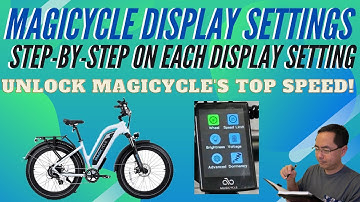 Magicycle Ebike Display Settings - Overview On How to Unlock Top Speed & Adjust The Power Levels