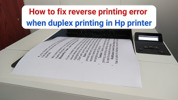 How to fix error reverse printing on hp printer m402dn