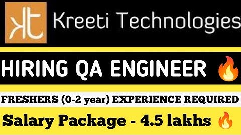 Kreeti Technologies Recruitment 2022 for QA Engineer : Salary – Rs 4.5 + LPA Package