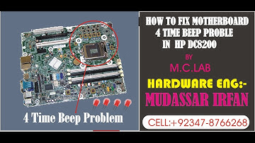 how to fix Motherboard 4 time beep or red light problem