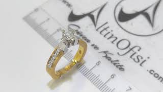 Altinofi̇si̇ 0.40Ct G Color Pırlanta Tek Taş Yüzük 8 Ayar Altın Yeni̇ Çıkanları Bizimle Taki̇p Edi̇n(1)