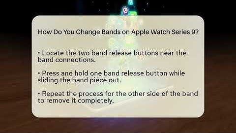 How Do You Change Bands on Apple Watch Series 9? - Talking Tech Trends
