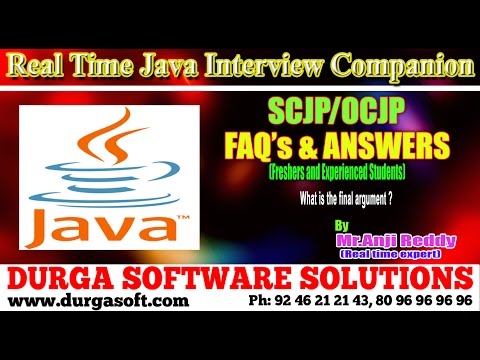 Java Interview Companion|java|What is the final argument?
