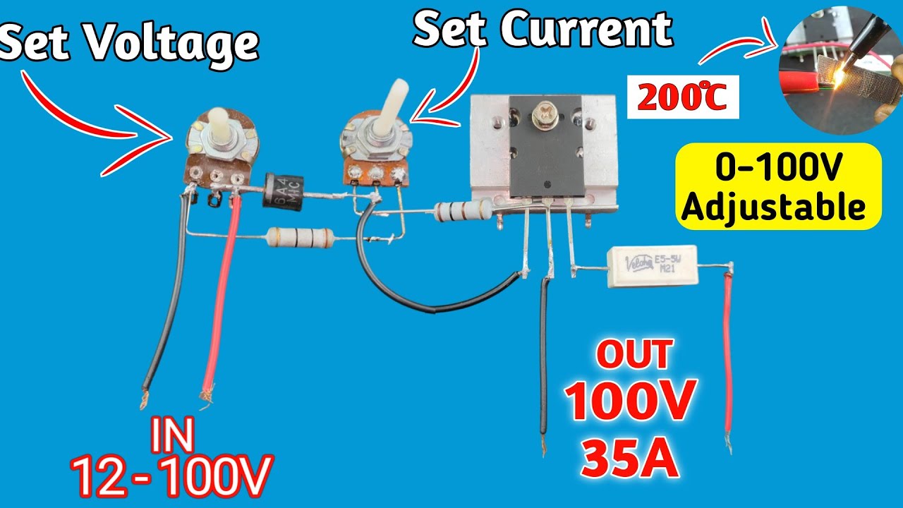 DC Voltage and current Adjustable Power supply, DIY DC voltage controller 