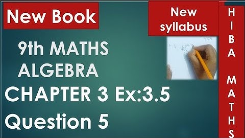9th maths chapter 3 exercise 3.5 question 5 tn samacheer hiba maths