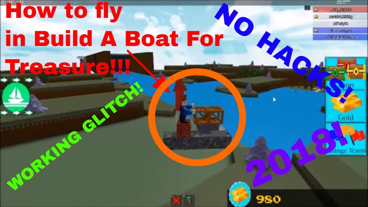 How To Fly In Build A Boat For Treasure Glitch Roblox - hacks for roblox fly