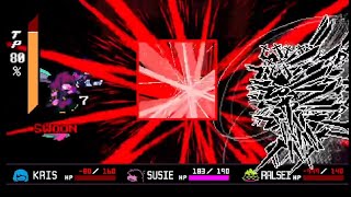 Deltarune Roaring Knight Fight but there are no bullet cooldowns