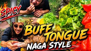 Spicy Buff Tongue With 12 King Chillies || Spicy Naga Curry.