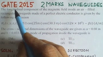 Video Solution to GATE ECE -2015 Problem -Waveguides