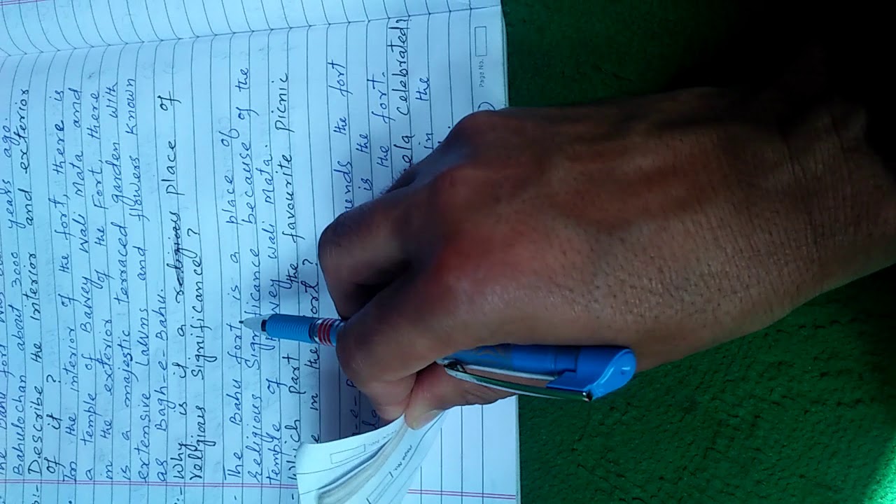 Exercise of bahu fort class 7th sub eng - YouTube