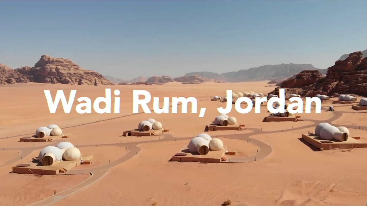 Wadi Rum, Jordan / Bubble luxotel by drone