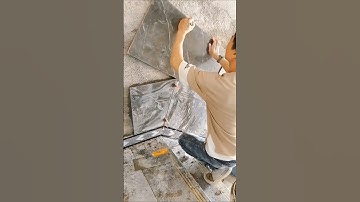 Installing ceramic tiles on the side of the building stairs correctly #construction #shorts