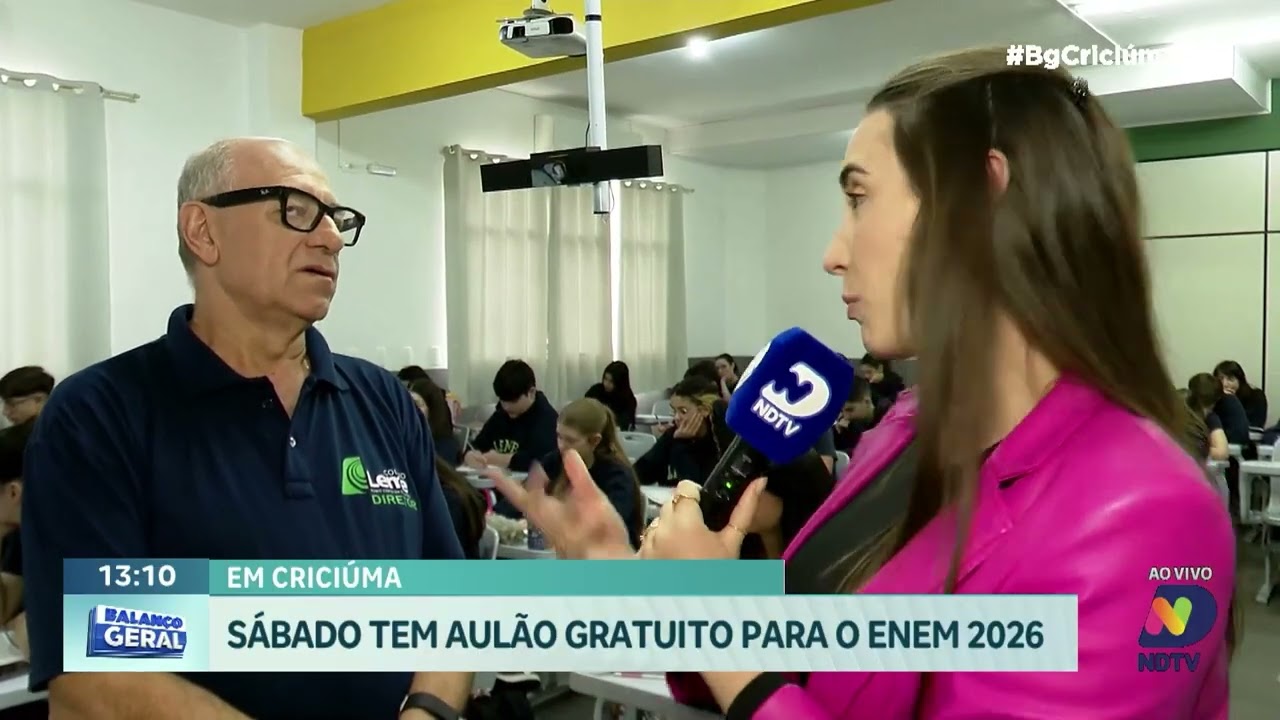 Aulão gratuito para o Enem reúne estudantes amanhã em Criciúma