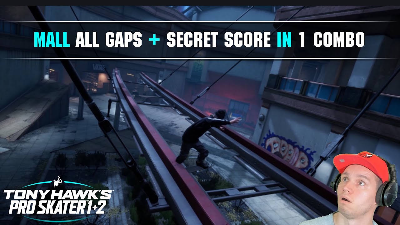 TONY HAWK'S PRO SKATER 1+2: Mall All Gaps in 1 Combo + Secret Score