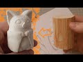 Wood carving bat figurine / Резьба по дереву фигурка летучей мыши