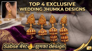 light weight Gold Top 2 Jhumka design || Royal Jhumka✨ Do talla dhumka