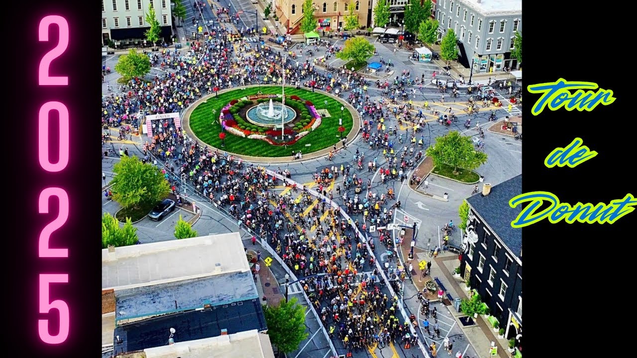 Tour de Donut 2025 - Start line to just after Donut Hole splits off