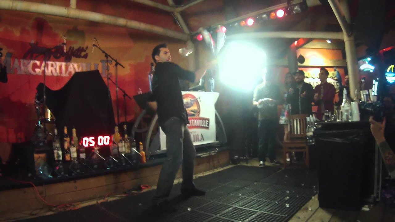DANILO ORIBE VS DOUG SAYERS / Professional Flair Bartender vs Professional Juggler On Stage View!