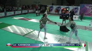 2022 742 T32 10 F S Individual Antalya TUR ZCH GREEN KARIMOVA AZE vs BATTISTON ITA