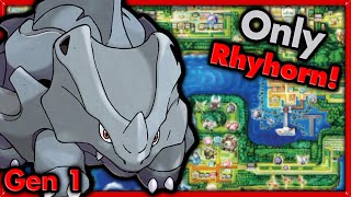 Can I Beat Pokemon Red with ONLY Rhyhorn? 🔴 Pokemon Challenges ► NO ITEMS IN BATTLE