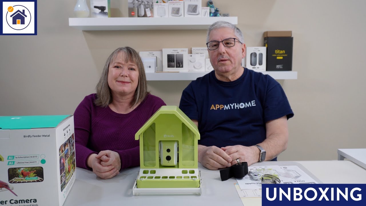 UNBOXING Birdfy Smart Bird Feeder with WiFi Camera Metal Durable Solar Powered with AI Recognition