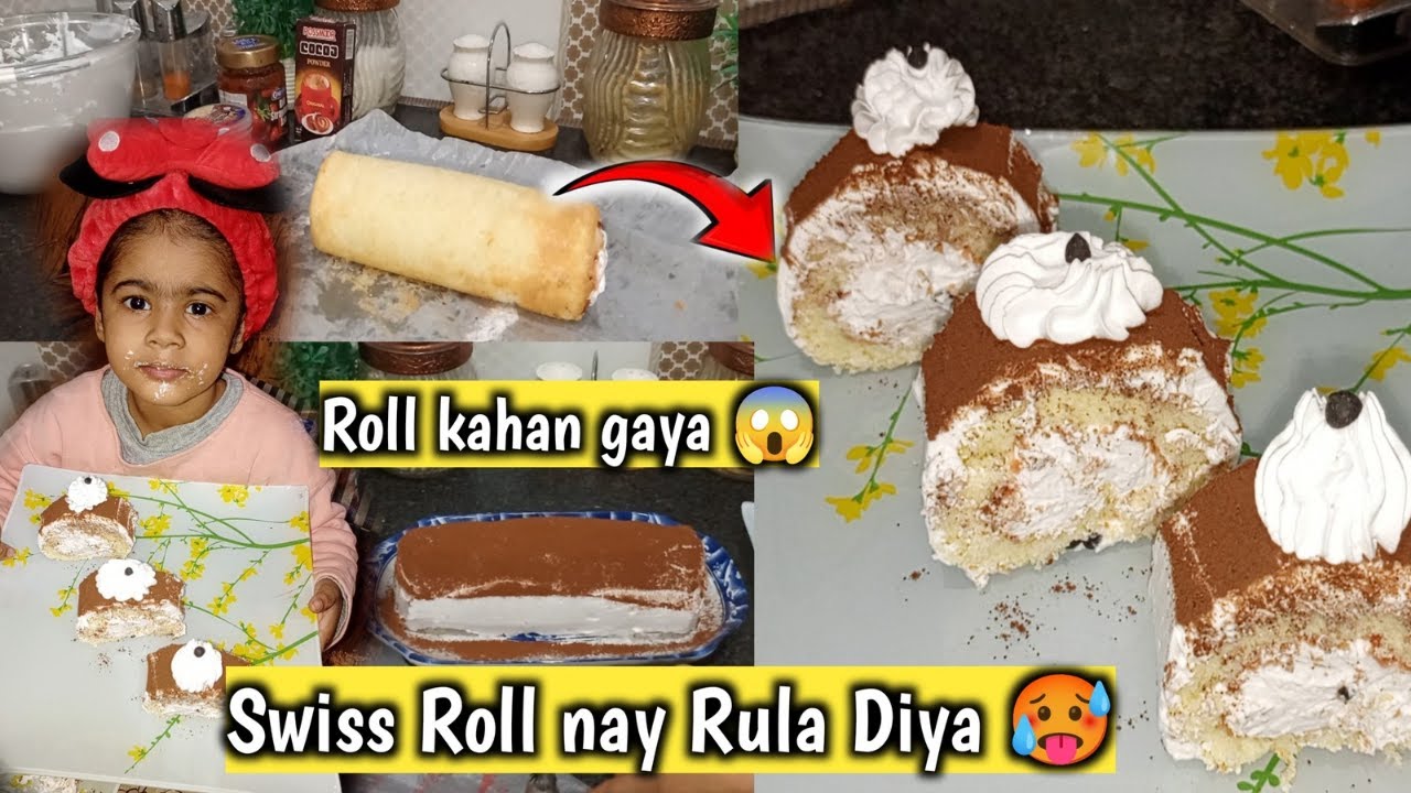 Swiss Roll Cake Banaya 😃|| Life Bilkul Is Jesi Twist and Turns Wali ha 😂|| Aqiba Qaisar