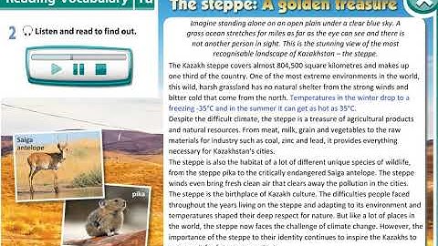 Excel 8 for Kazakhstan M1 THE STEPPE: A GOLDEN TREASURE