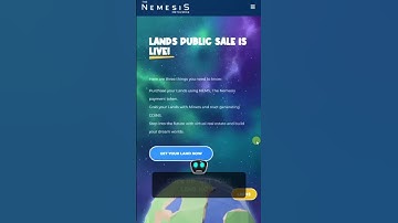 How to buy a Land on The Nemesis (IOS & Android)
