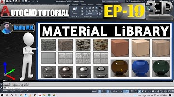 #19-AutoCAD Tutorial Material Library Explained in Hindi