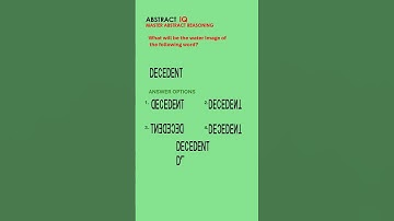Abstract Reasoning Quiz, Non-Verbal Reasoning Test, ABSTRACT IQ, Water Image of Words