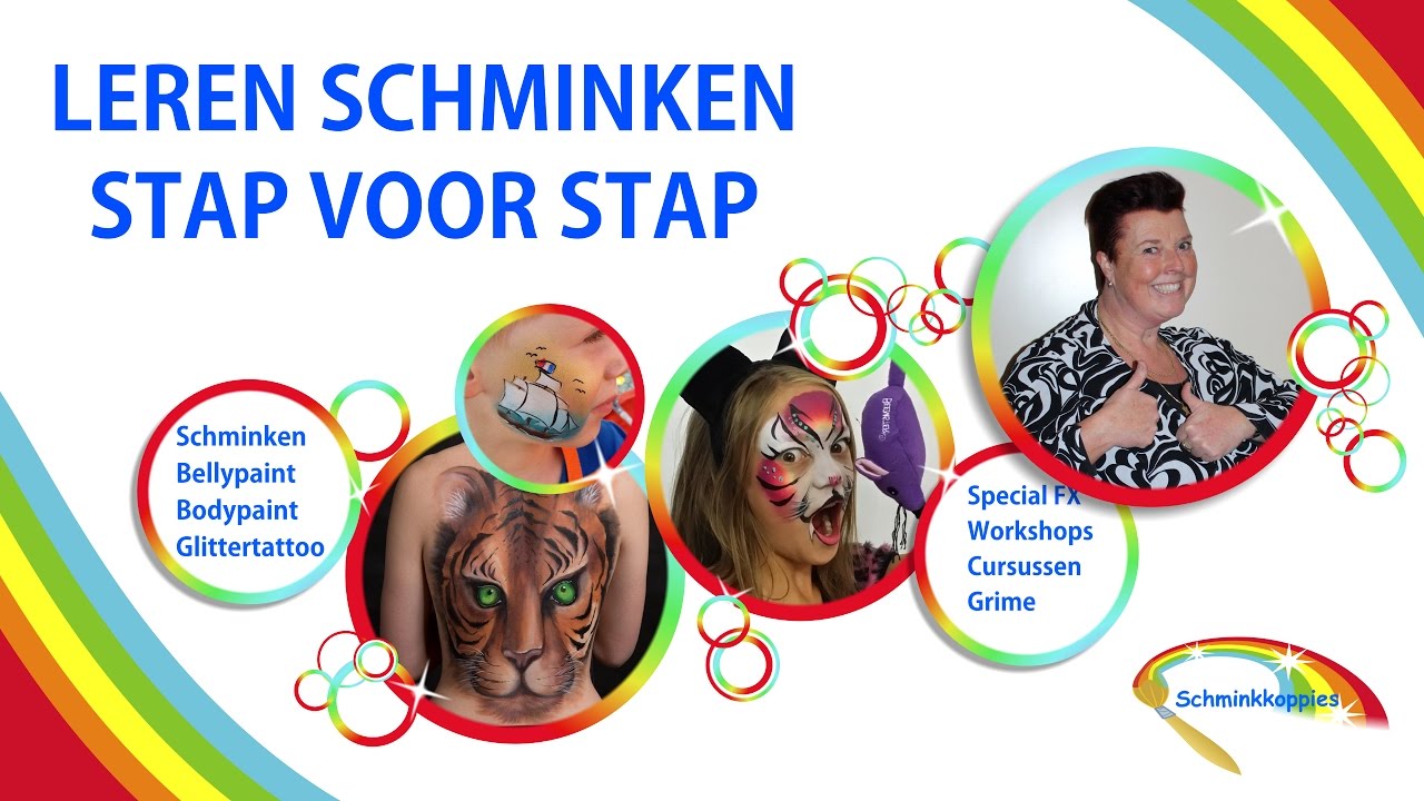 Super Les 1 Lijnen Leren Schminken Stap voor Stap door Schminkkoppies AP-85