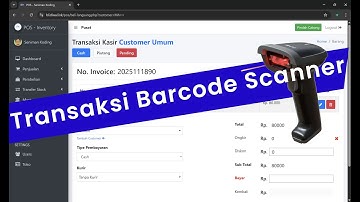 Transaksi Barcode Scanner di POS Seniman Koding